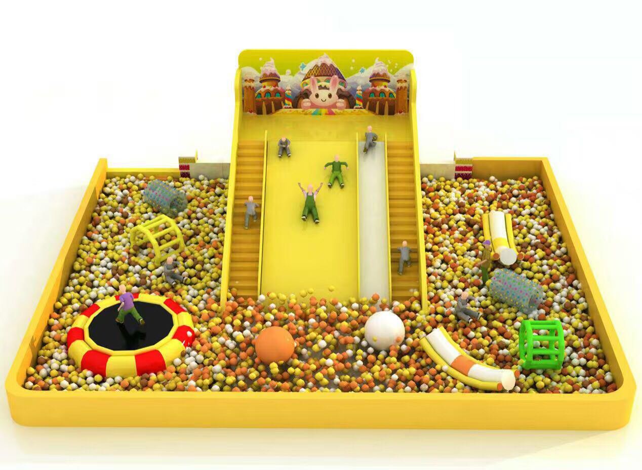 百萬海洋球池 滑布滑梯 淘氣堡海洋球池 多彩海洋球池