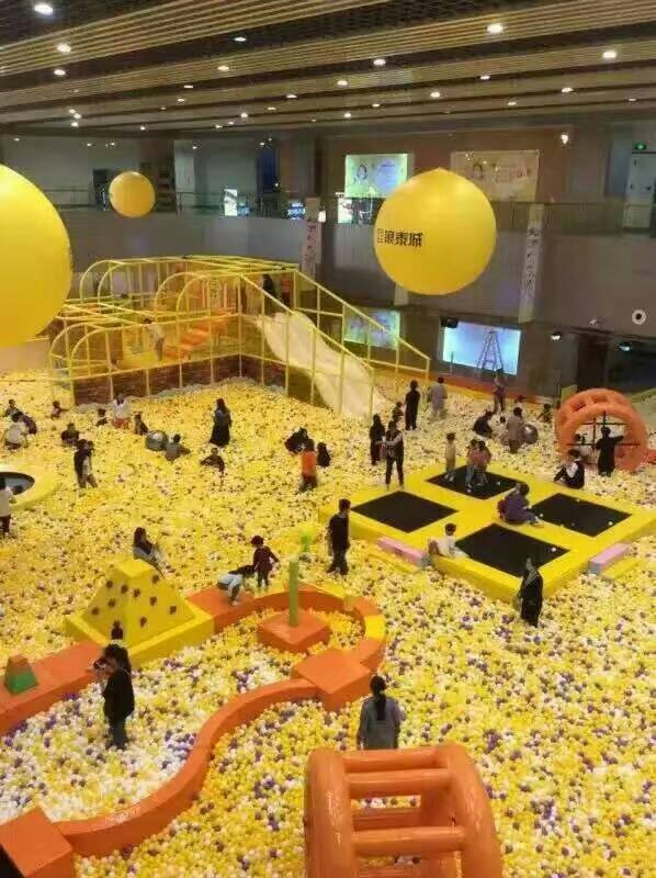 百萬海洋球池 滑布滑梯 淘氣堡海洋球池 多彩海洋球池