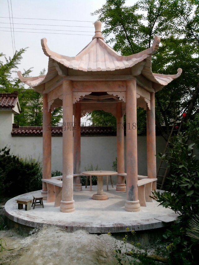 涼亭 六角涼亭 石亭