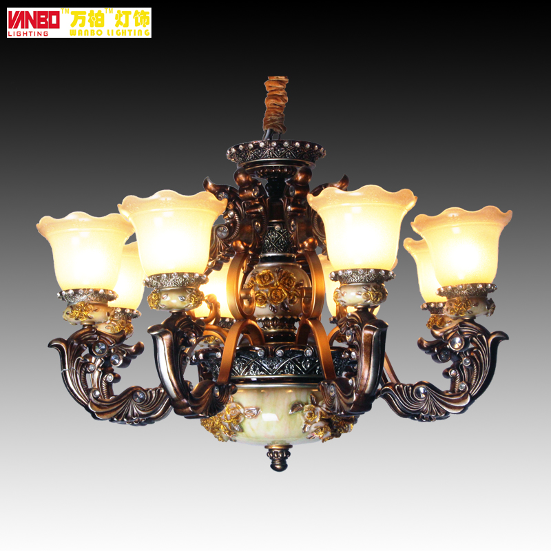 餐廳大廳燈 酒店客房酒吧工程燈飾 歐式樹脂吊燈 中山古鎮(zhèn)燈飾 04