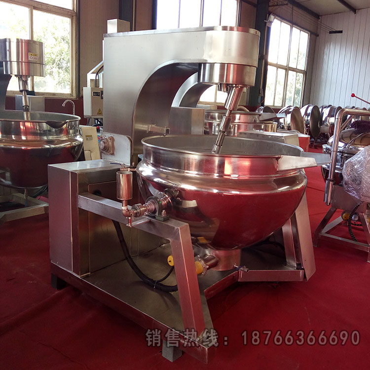 高粘度產(chǎn)品攪拌鍋  燃?xì)饫苯丰u炒鍋 醬料炒鍋生產(chǎn)廠家 高粘度豆沙 蓮蓉餡料攪拌鍋 豆沙 蓮蓉餡料攪拌翻炒鍋