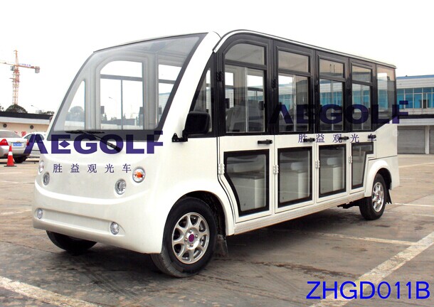 11座封閉式觀光車 電動接待車 旅游四輪代步車