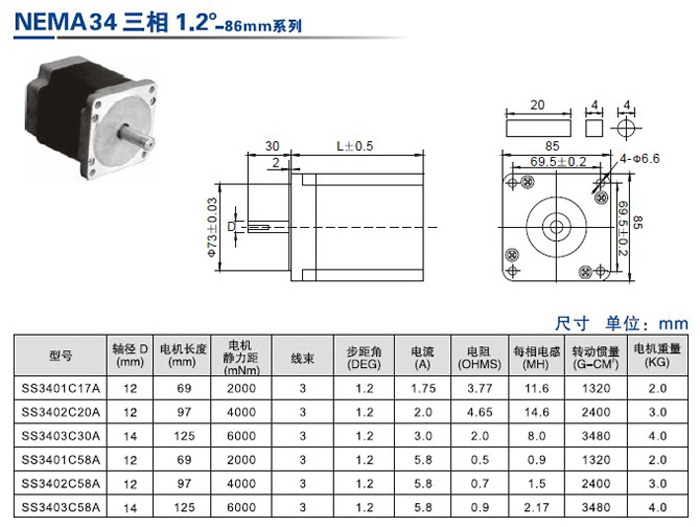 供應(yīng)日本山社86mm三相步進(jìn)電機(jī) 混合式3相步進(jìn)馬達(dá)