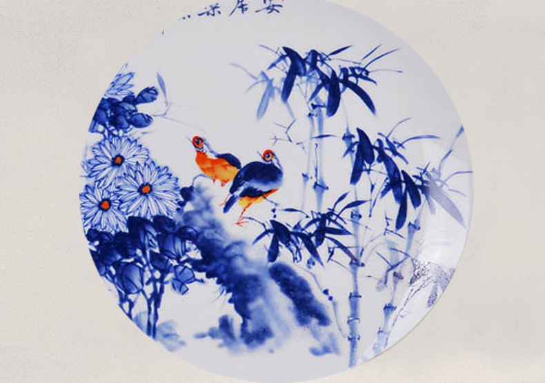 青花瓷板畫圖片，景德鎮(zhèn)高溫瓷板，*褪色瓷片批發(fā)，加工定制青花家具鑲嵌瓷板