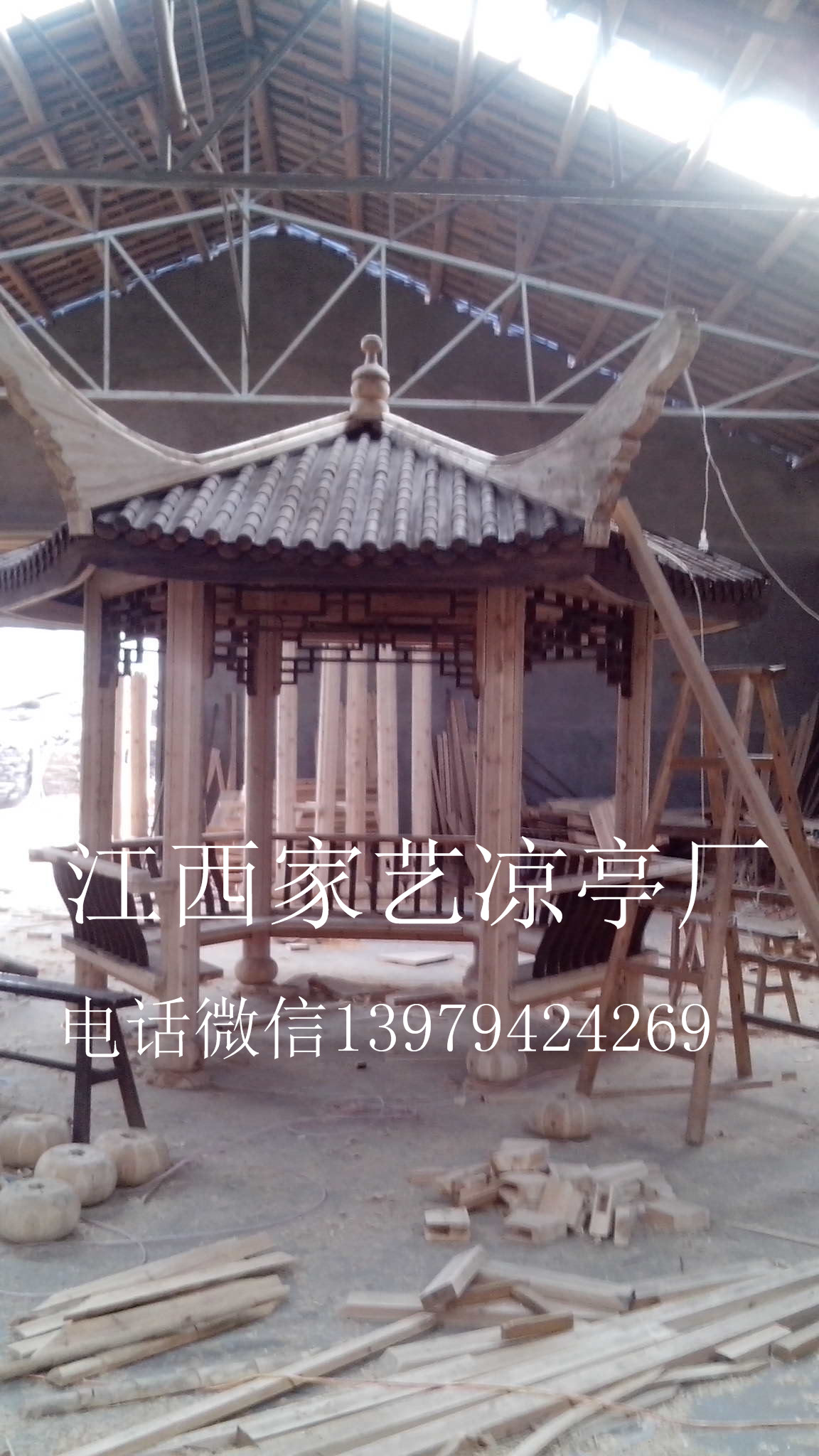 供應(yīng)灣水六角仿古涼亭，軟水六角涼亭價(jià)格，別墅庭院小區(qū)防腐涼亭訂制