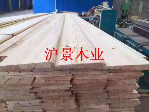 外墻木掛板-滬景木業(yè)生產(chǎn)木屋斜掛板加工一頭大一頭小斜面墻板