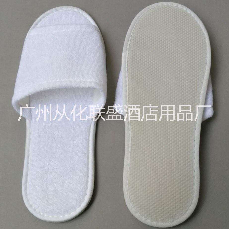 供應(yīng)酒店賓館一次性拖鞋開(kāi)口毛巾布拖鞋 可定制logo
