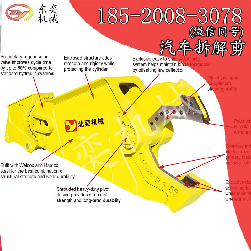 中國廣州北奕機(jī)械鷹嘴剪視頻拆樓機(jī)