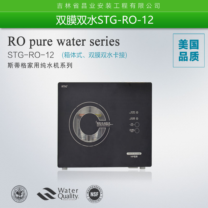 雙膜雙水STG-RO-12 智能全自動(dòng)凈水器 家用卡接式雙膜雙水凈水器