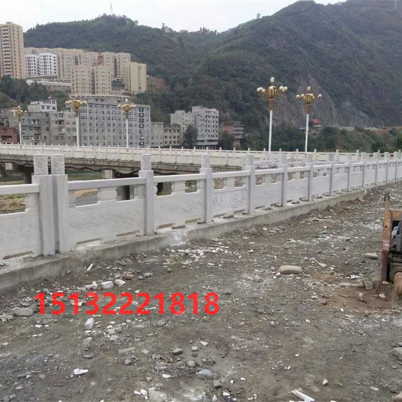 廠家直銷曲陽園林雕塑草白玉石欄桿