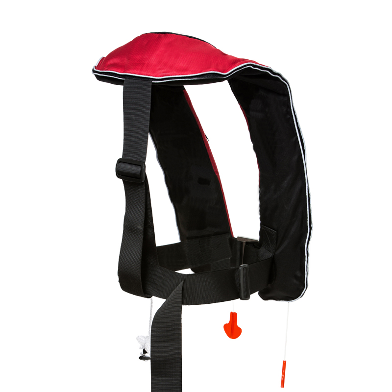 雙氣囊自動(dòng)充氣救生衣設(shè)備氣脹式救生背心 成人救生衣