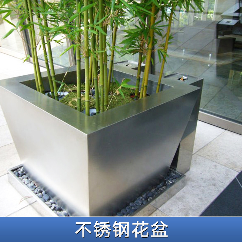不銹鋼花盆 景觀不銹鋼落地花盆 金屬工藝花盆 鍍色不銹鋼圓形種植花盆