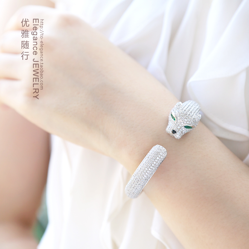 卡家同款*頭手鐲 925純銀飾微鑲 奢華高端  *時尚手環(huán)