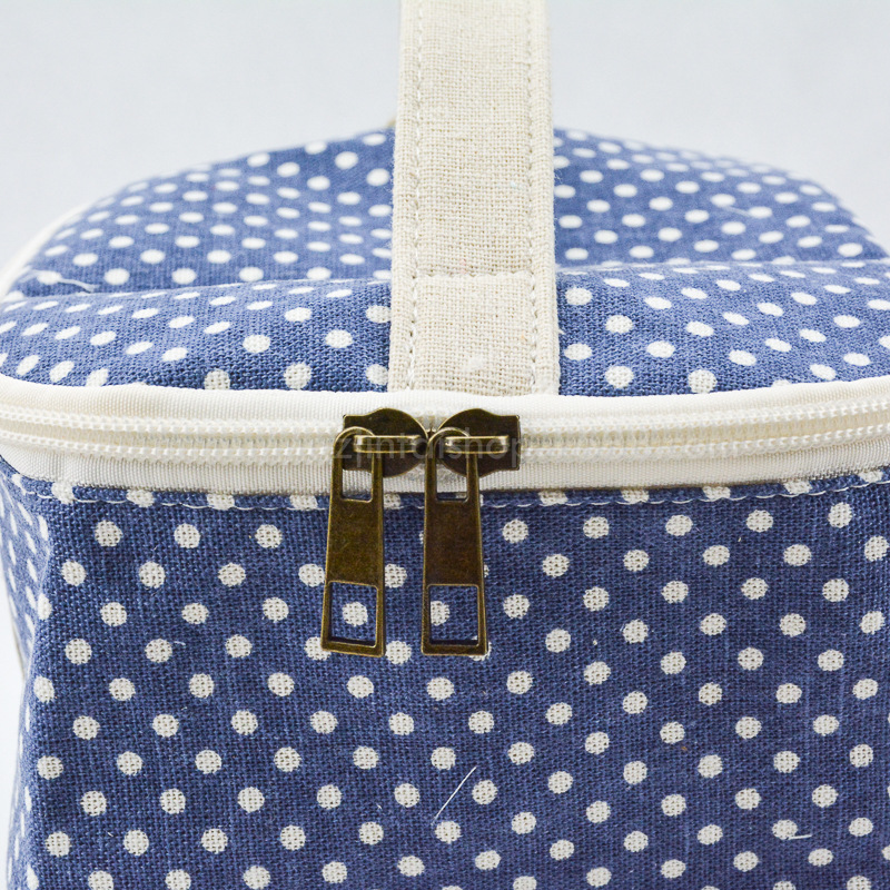 廣州批發(fā)麻布收納袋可定制波點紋