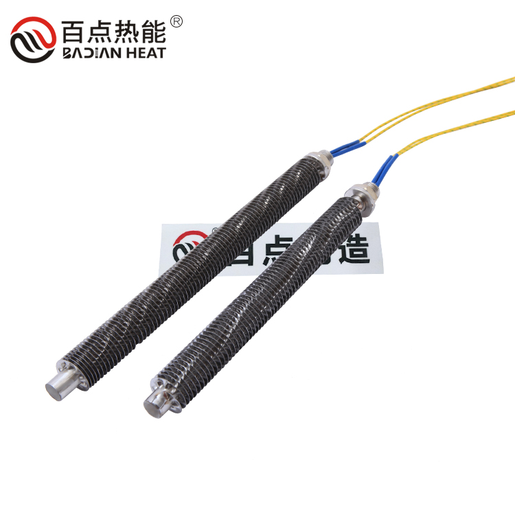 百點(diǎn)熱能 單頭翅片電熱管 干燒電熱管 單頭散熱片吹線機(jī)加熱管