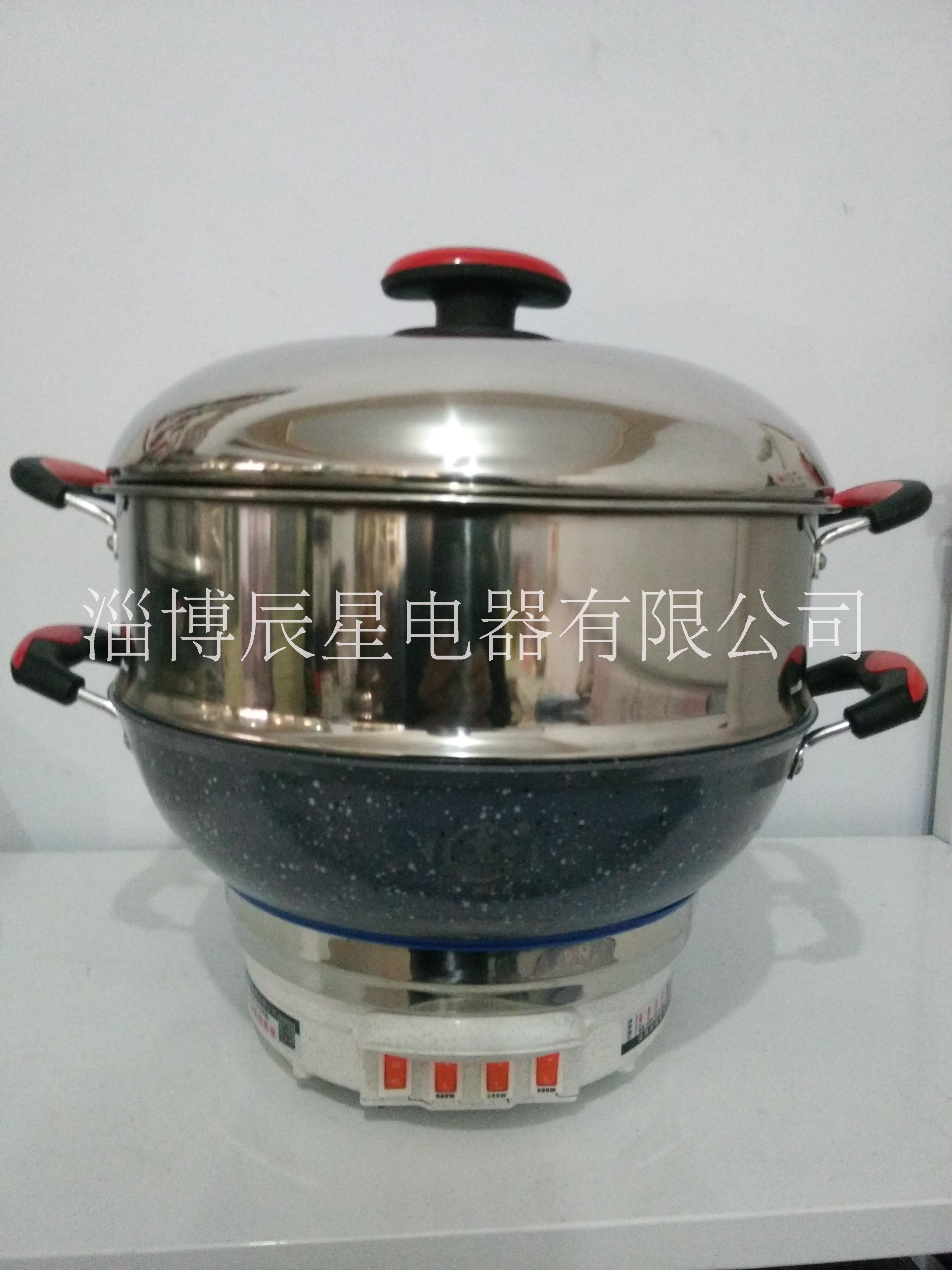 電熱鍋（麥飯石）養(yǎng)生電熱鍋材質(zhì)超硬不沾鍋廠家直銷