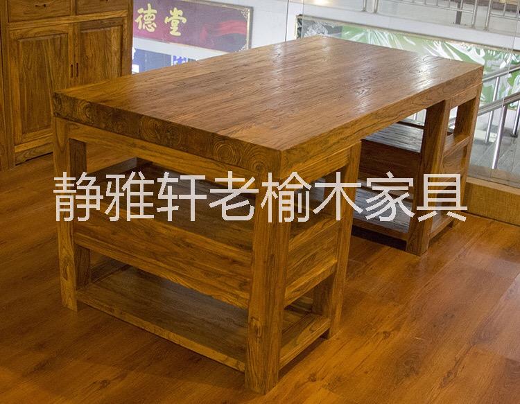 老榆木家具 韓式老板套裝 辦公組 老榆木家具 韓式老板套裝辦公組合實(shí)木辦公家具