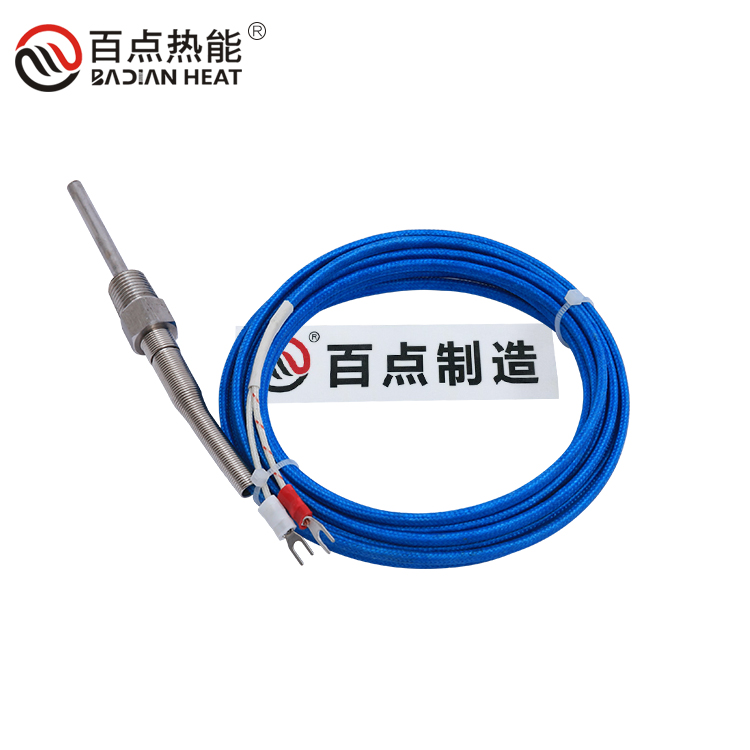 藍(lán)色直針熱電偶 工業(yè)耐磨感溫線 K式直針探溫棒 熱銷爆款