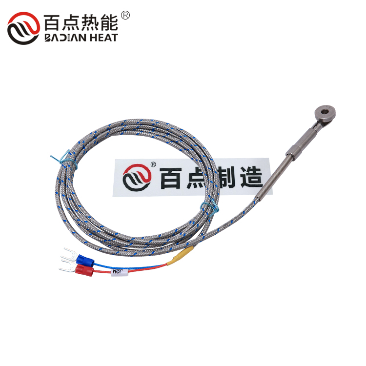 百點熱能 花線探溫帽熱電偶 固定螺紋熱電偶 可彎曲耐壓感溫線