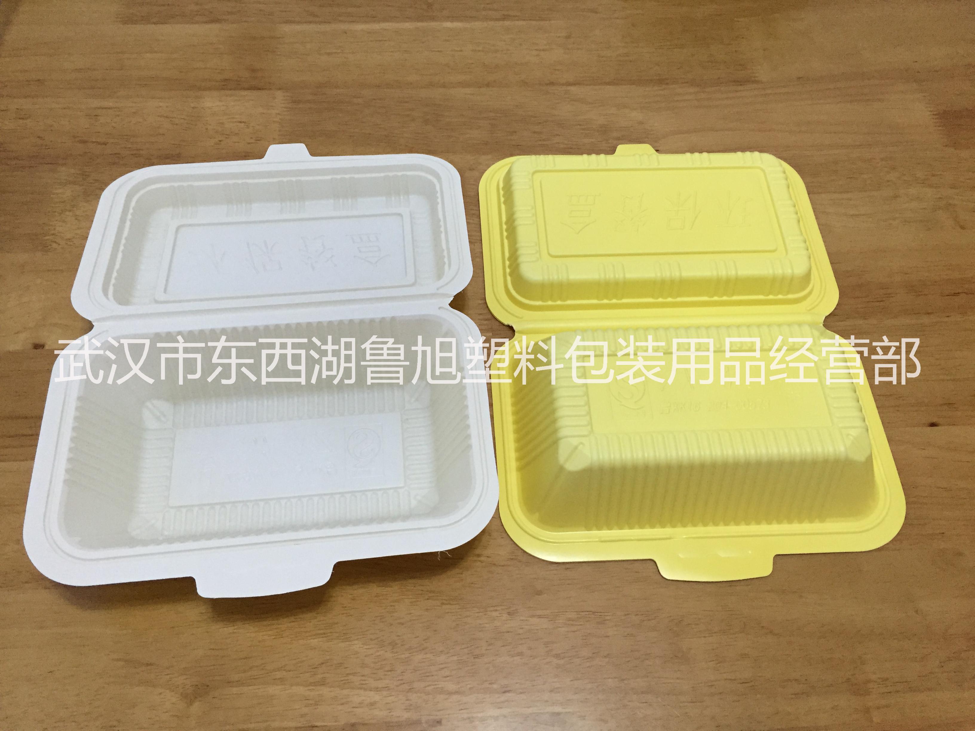 湖北經(jīng)銷450ML打包盒連體餐盒一次性餐具
