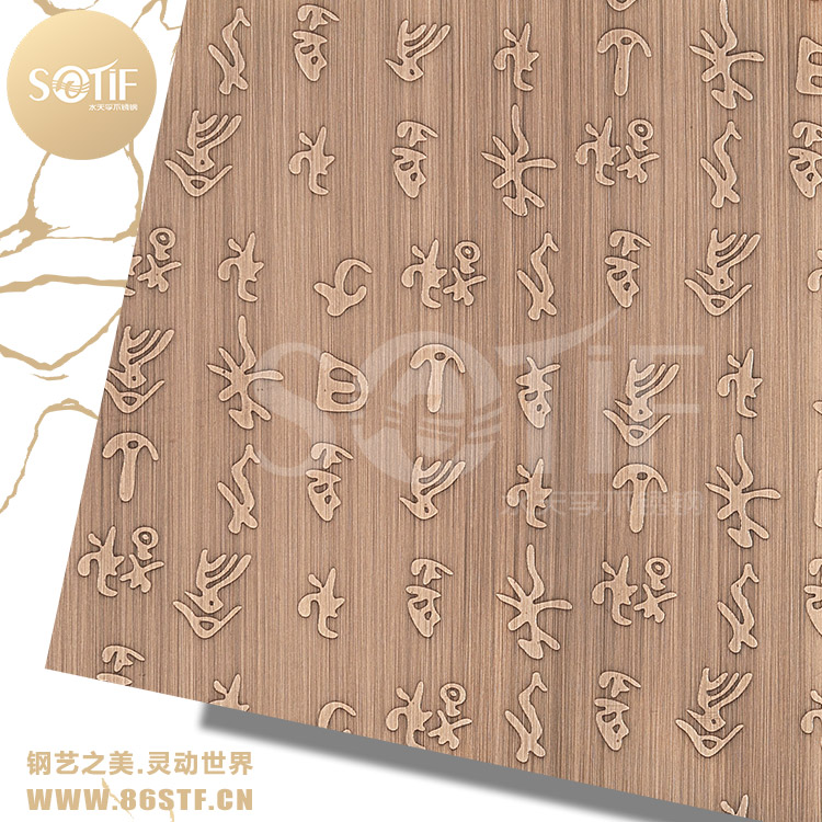 廠家供應(yīng),304不銹鋼紅古銅蝕刻板,豪宅室內(nèi)裝飾,復(fù)古典雅