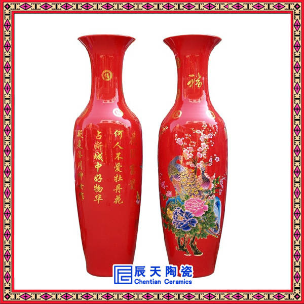 裝飾紀念禮品大花瓶，傳統(tǒng)手工花瓶，景德鎮(zhèn)陶瓷大花瓶，大花瓶價格
