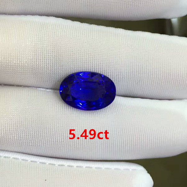 5.49克拉橢圓形坦桑石戒面  顏色5A 凈度干凈 深圳寶石批發(fā) 裸石定制成品戒指 吊墜18820154102