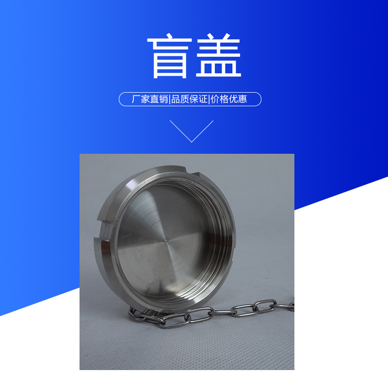 溫州盲蓋批發(fā) 不銹鋼帶鏈活接式快裝盲蓋|盲堵|悶蓋|堵頭 衛(wèi)生級盲螺母