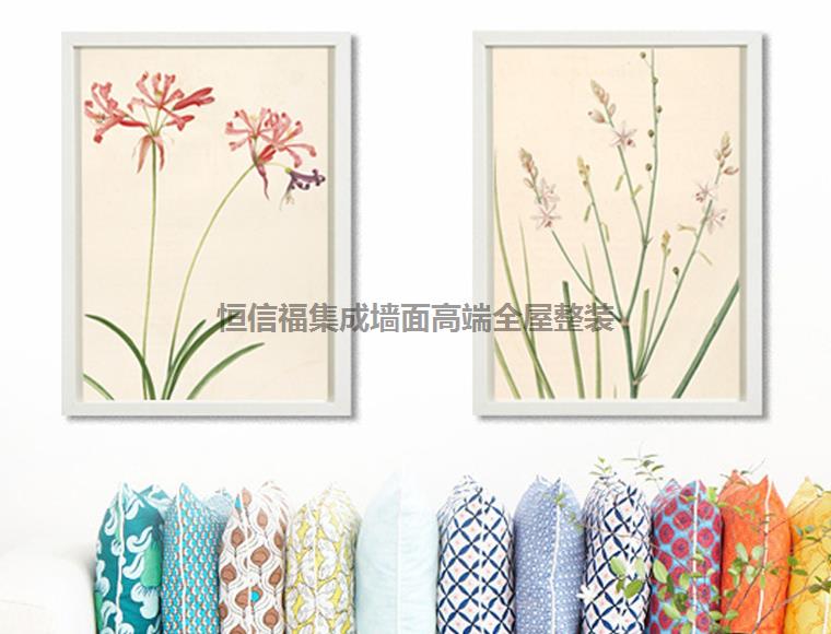 二聯(lián)畫鋅鋼無(wú)框畫壁畫 集成墻面采購(gòu)恒信福集成墻面廠家