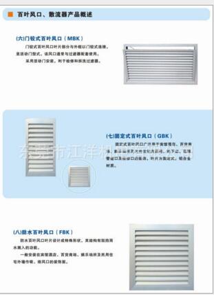 防火閥廠家直銷九洲普惠百葉風(fēng)口散流器 防火排煙閥多葉排煙口