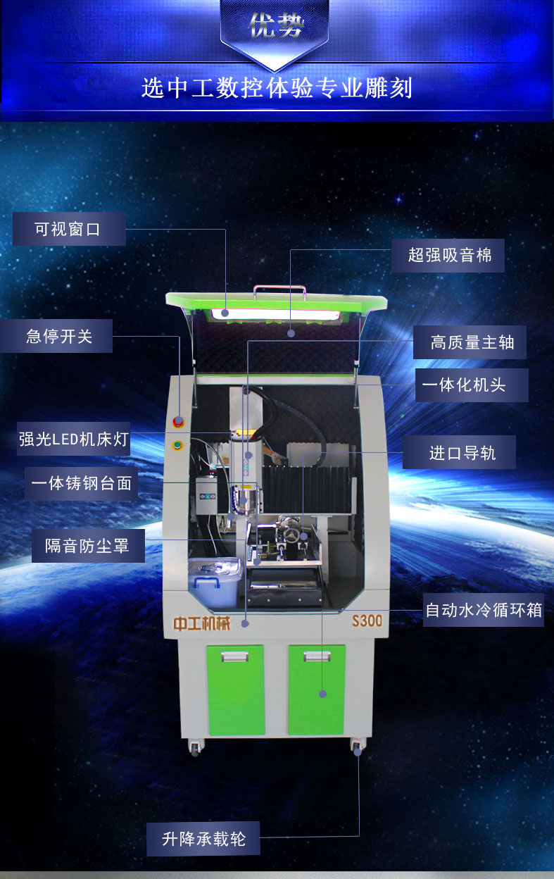中工機(jī)械  ZG-S300木工玉石雕刻機(jī)
