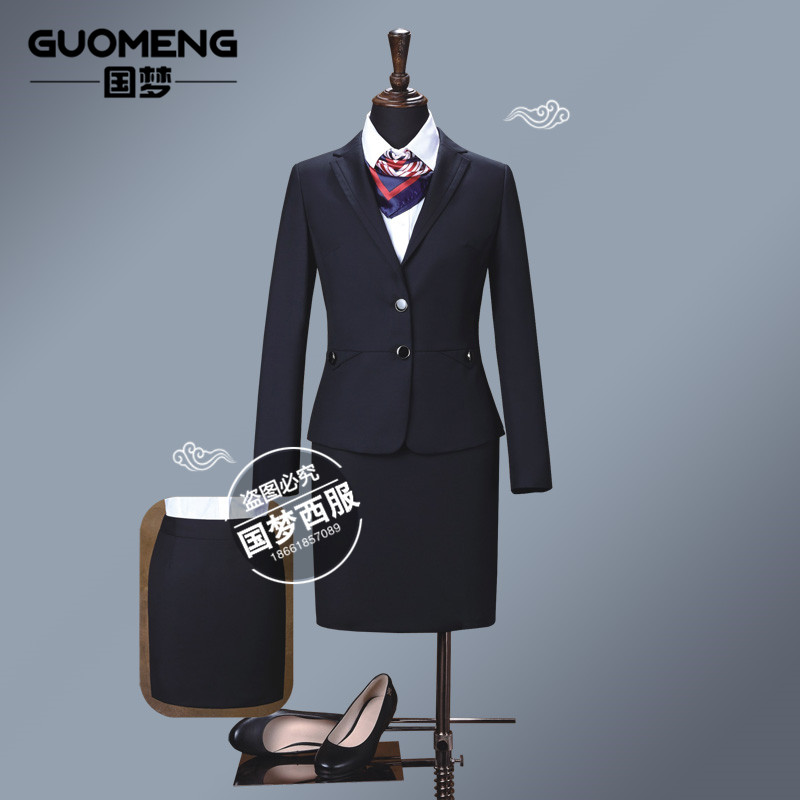二粒扣女士西服套裝商務(wù)白領(lǐng)西裝*羊毛職業(yè)裝 諸城西服定做
