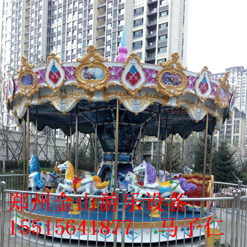 廠家直銷廣場公園歐式豪華雙飛檐旋轉(zhuǎn)木馬 廠家直銷廣場公園歐式旋轉(zhuǎn)木馬