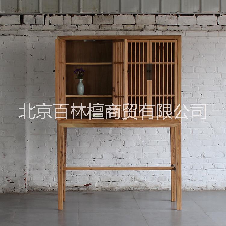 酒店備餐柜餐邊柜實木酒水柜儲物柜 定做原木家具簡約