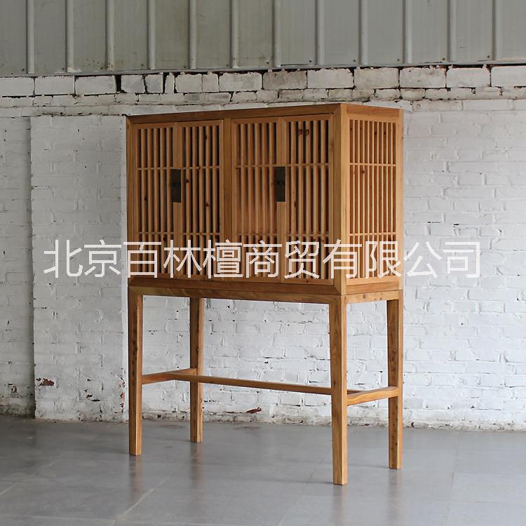 酒店備餐柜餐邊柜實木酒水柜儲物柜 定做原木家具簡約