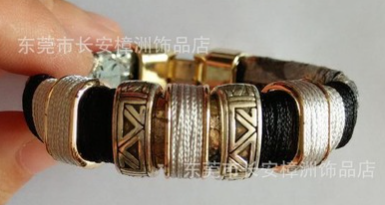 廠家直銷(xiāo) 各種顏色真皮手鏈