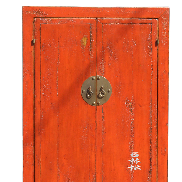 中式衣柜收納2門河南柜臥室立柜實(shí)木 手工復(fù)古做舊定做家具紅特價(jià)