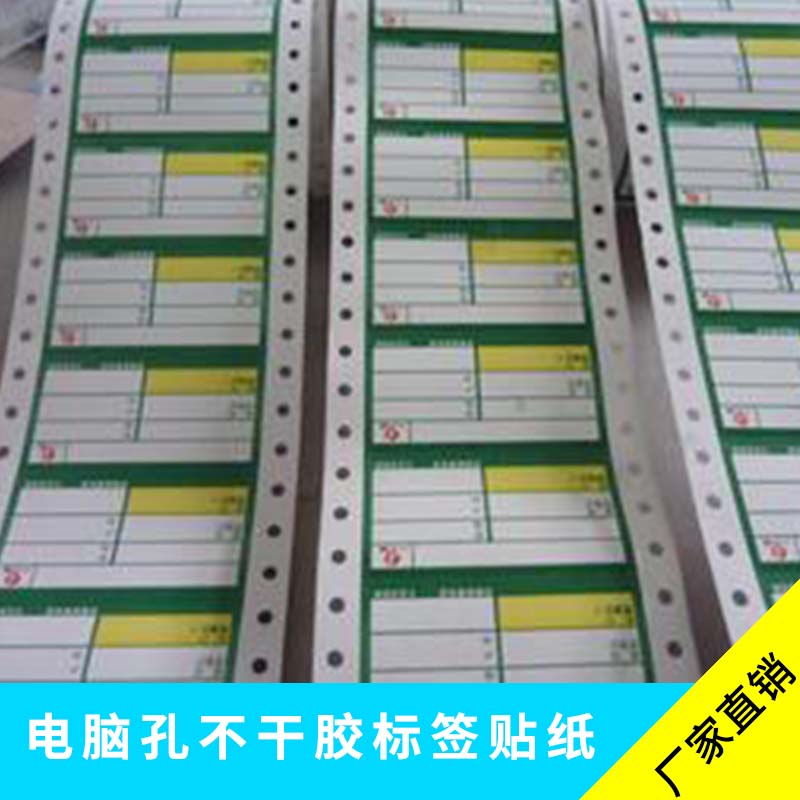 電腦孔不干膠標(biāo)簽貼紙 空白書(shū)寫(xiě)不干膠/銅板紙類不干膠條形貼紙