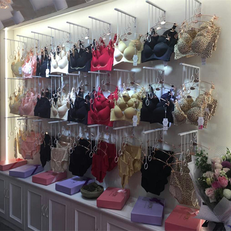 歐式吊環(huán)服裝展示架 店鋪衣架 上墻鐵藝服裝架