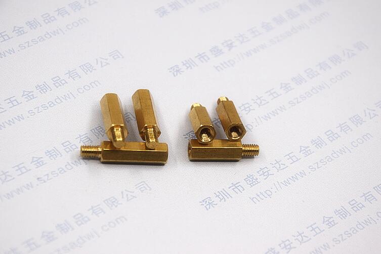 六角雙通孔銅螺柱  通孔銅柱  隔離柱 接線柱  六角直通銅螺絲