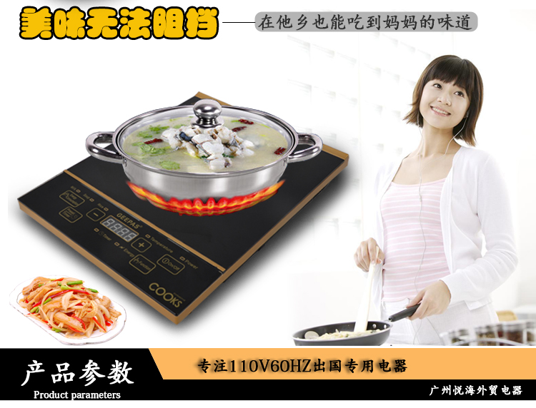 110V伏電磁爐出國美國日本加拿110伏出國電磁爐 1300W