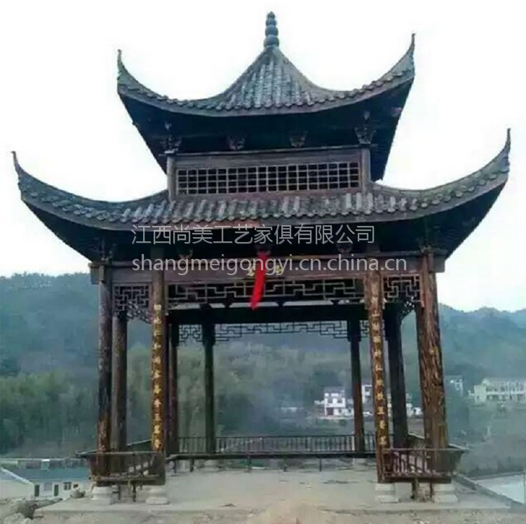 酒柜定制 戶外涼亭古建涼亭 雙層八角涼亭 景觀木屋 葡萄架 長(zhǎng)廊
