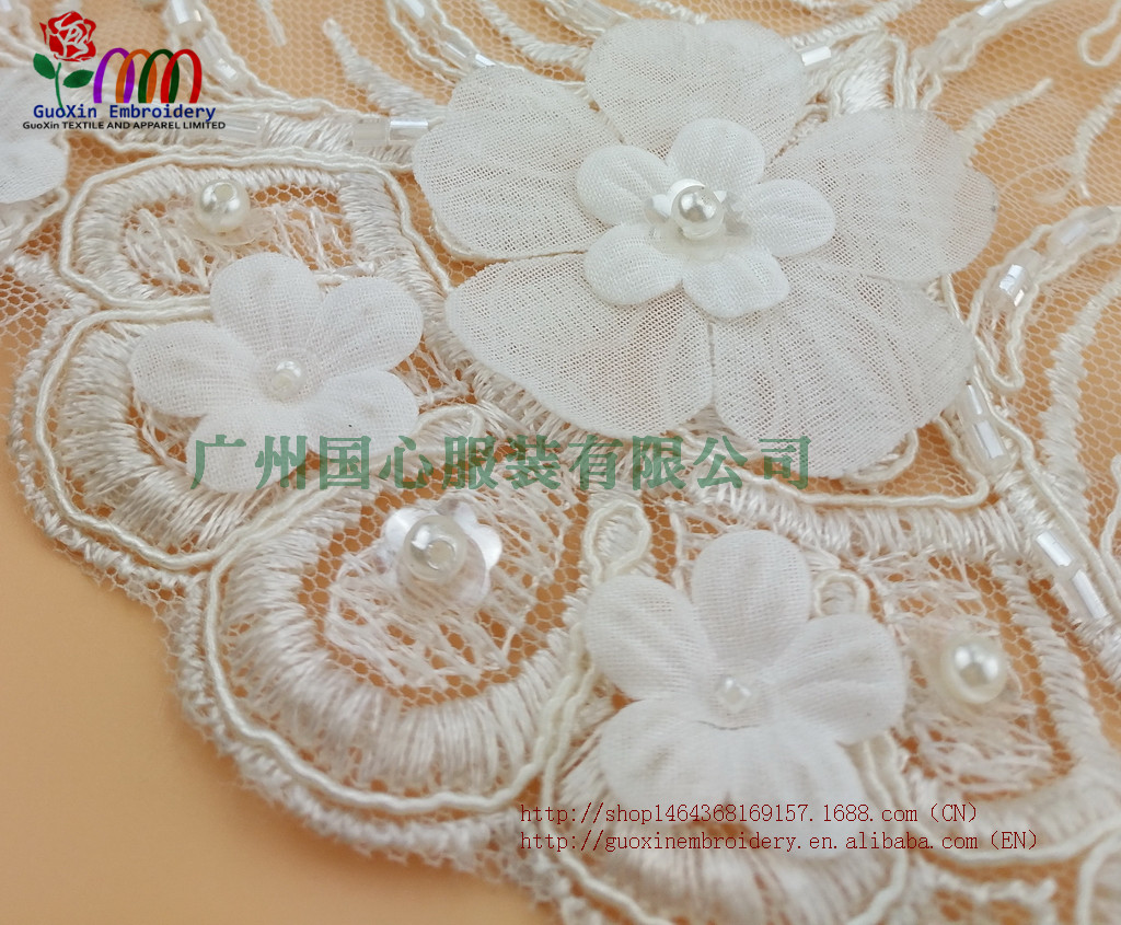 *蕾絲3D 唯美立體花  蕾絲面料輔料水洗麻繩織帶
