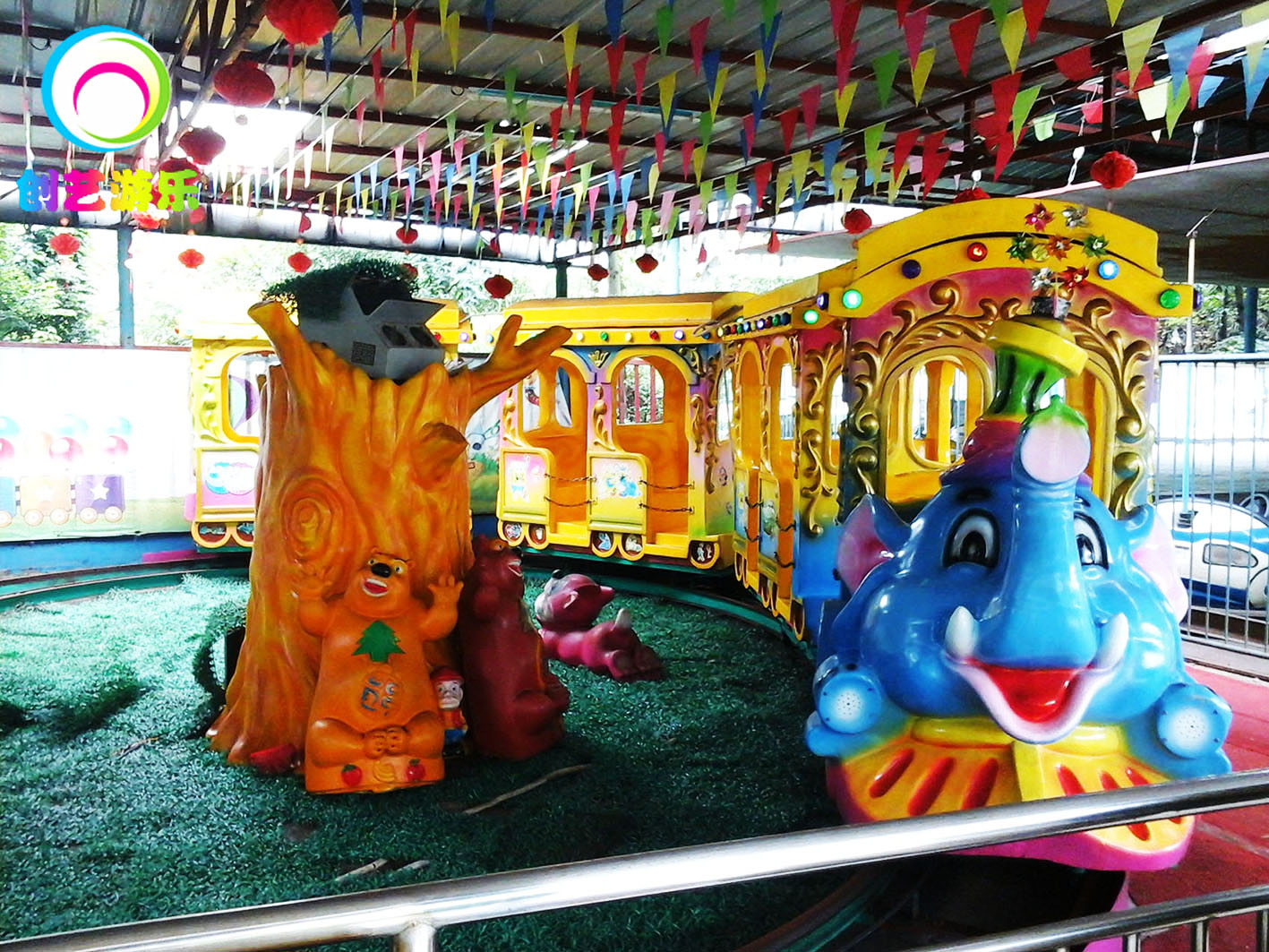 大象軌道小火車最漂亮的火車設備