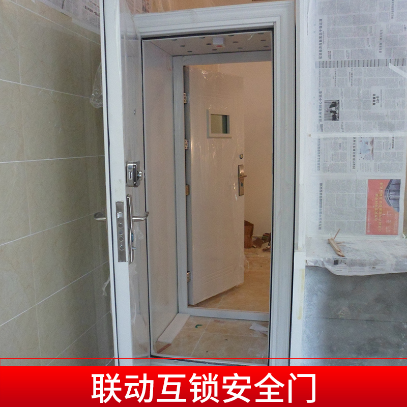 聯動互鎖安全門帶視窗的防彈互鎖二道門防尾隨聯動門廠家直銷