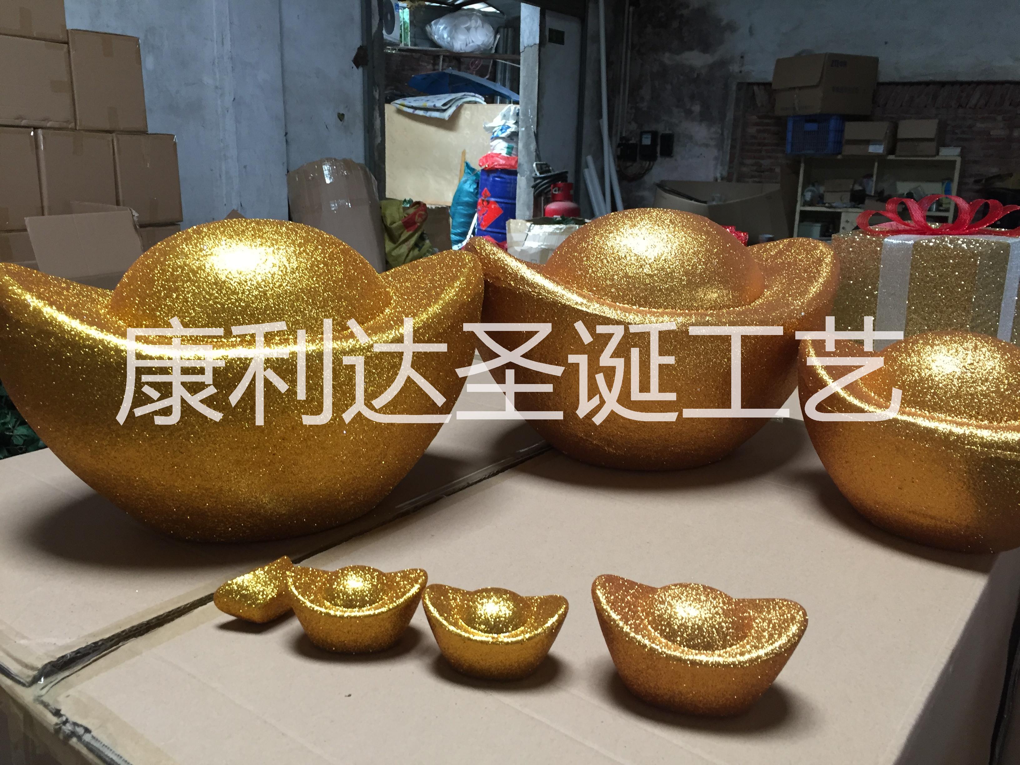 春節(jié)禮品、擺件、金元寶、上粉金元寶、春節(jié)金元寶