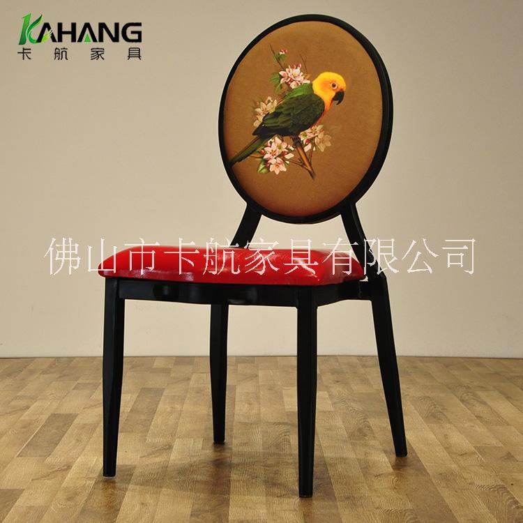 鐵藝圓背餐椅咖啡廳主題餐廳餐椅