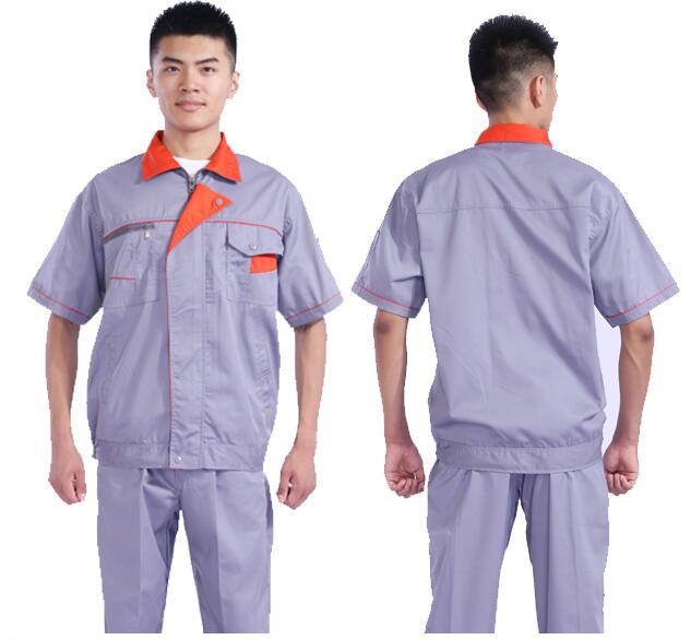 批發(fā)夏季工作服_訂做短袖工作服_繡字印字工作服_薄款夏季工作服