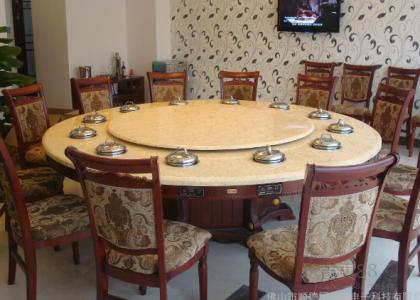 大圓桌火鍋桌-石材火鍋桌廠家直銷