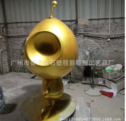 款式獨(dú)特玻璃鋼卡通喇叭公仔定做